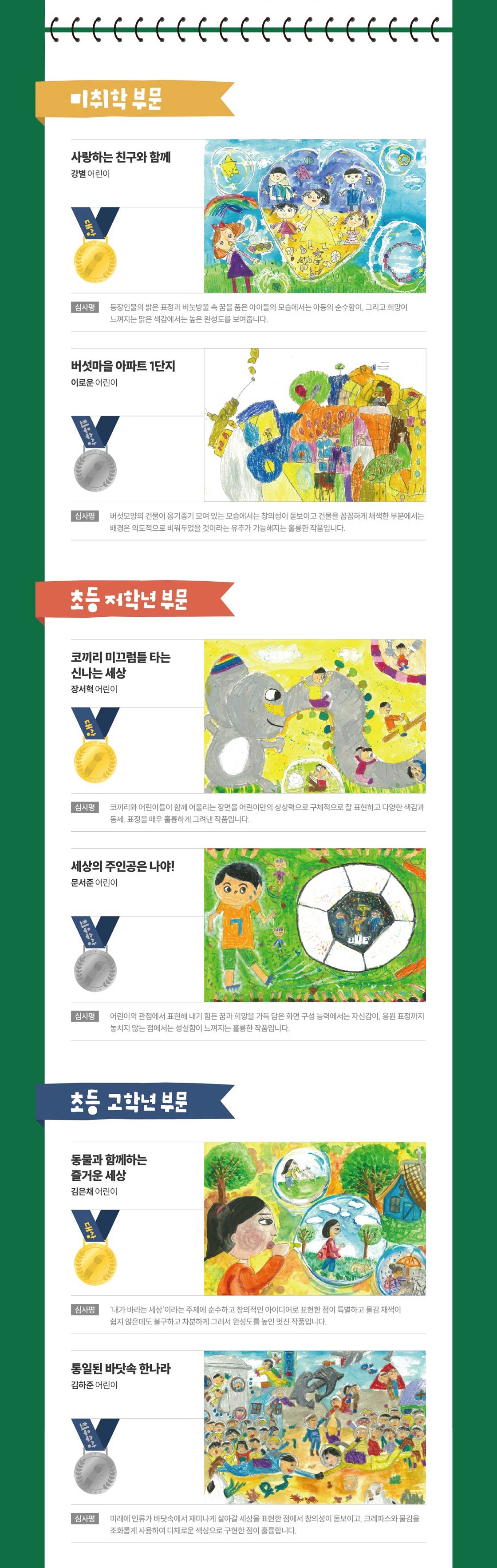 2023 어린이그림그리기대회 수상작 발표